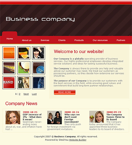Click to view live demo of template #25083 template screen