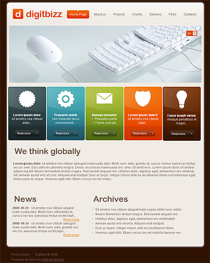 Click to view live demo of template #30538 template screen