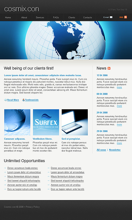 Click to view live demo of template #25079 template screen