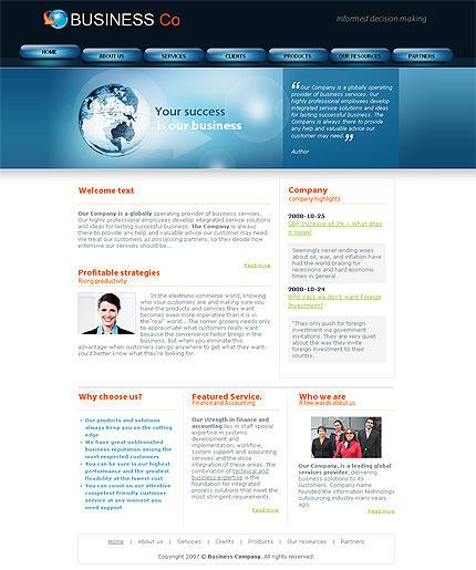 Click to view live demo of template #24673 template screen