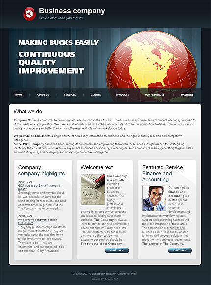 Click to view live demo of template #25621 template screen