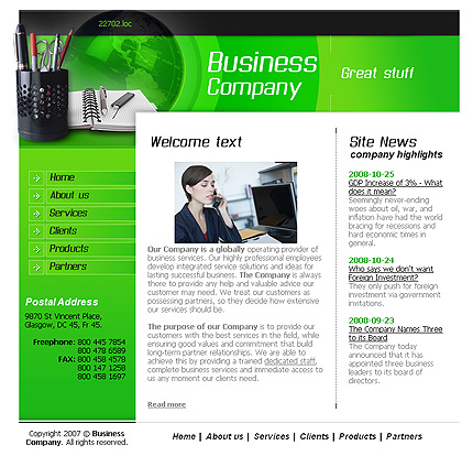 Click to view live demo of template #23788 template screen