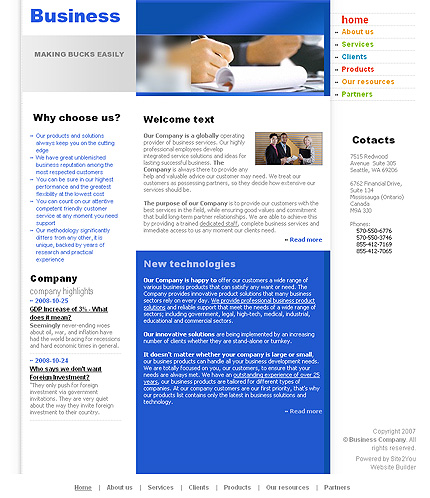 Click to view live demo of template #27365 template screen