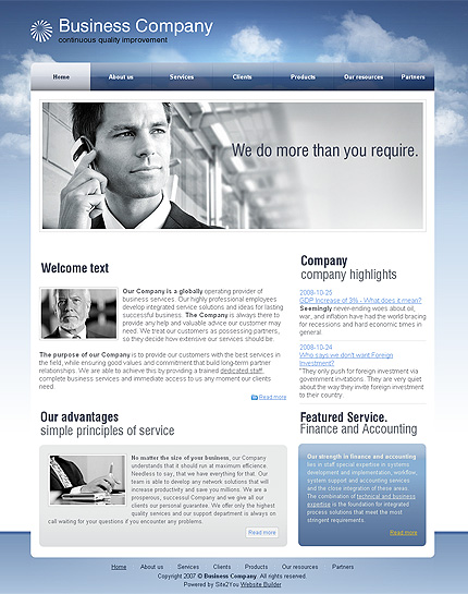Click to view live demo of template #25561 template screen