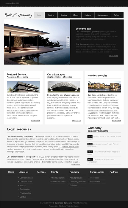 Click to view live demo of template #27374 template screen