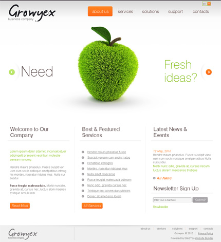 Click to view live demo of template #30111 template screen