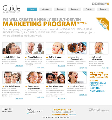Click to view live demo of template #30519 template screen