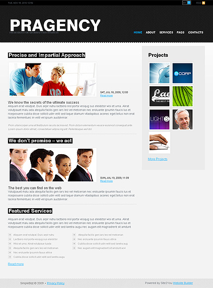Click to view live demo of template #31510 template screen
