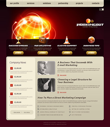 Click to view live demo of template #32330 template screen