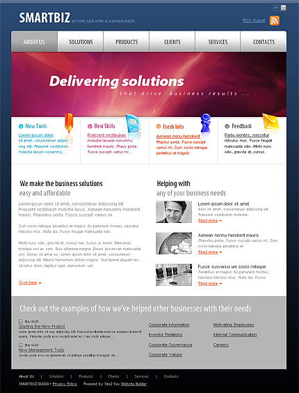 Click to view live demo of template #33240 template screen