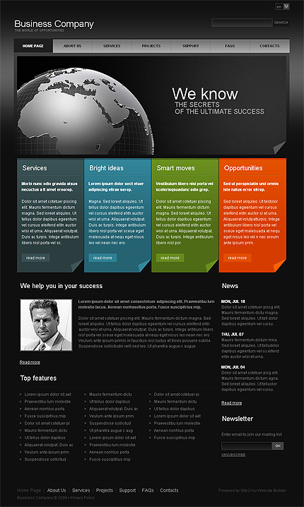 Click to view live demo of template #33255 template screen