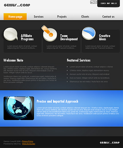 Click to view live demo of template #33716 template screen