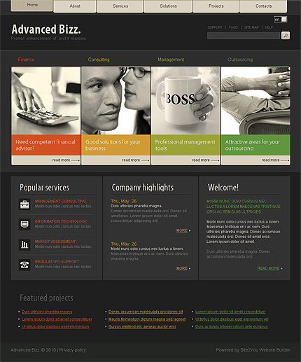 Click to view live demo of template #33722 template screen