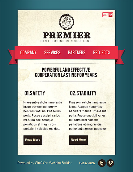 Click to view live demo of template #35900 template screen